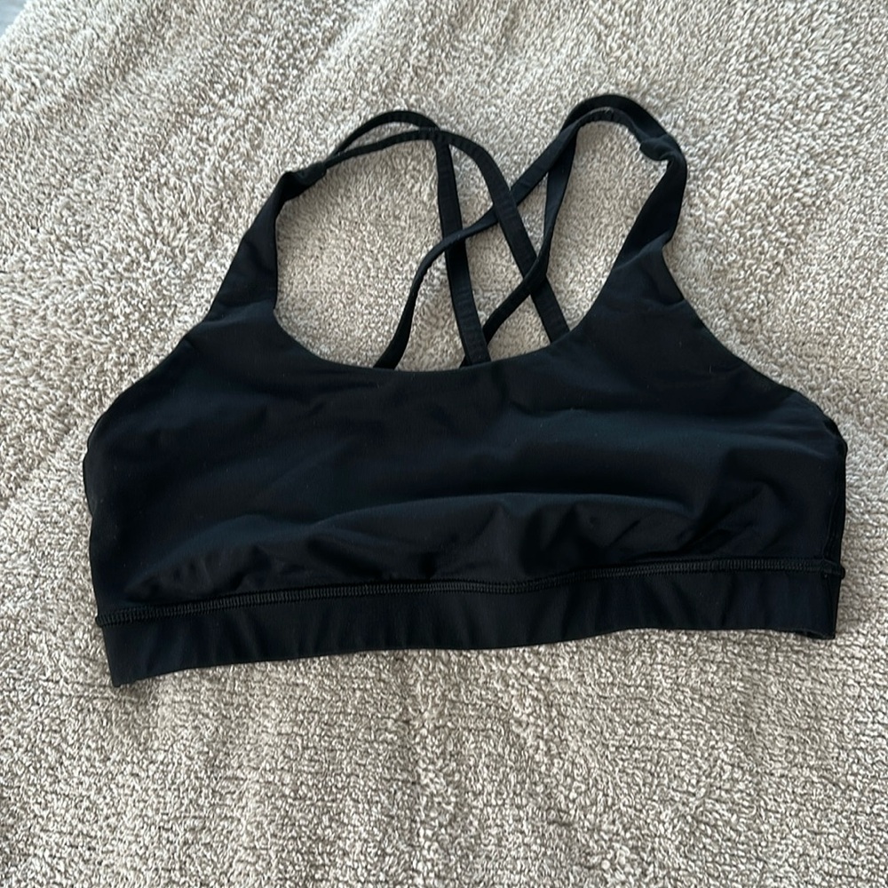 Lululemon Black Strappy Sports Bra Size 6